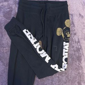 Disney Black Sweat Pants Sz S Kids 🌺Bundle & Save🌺